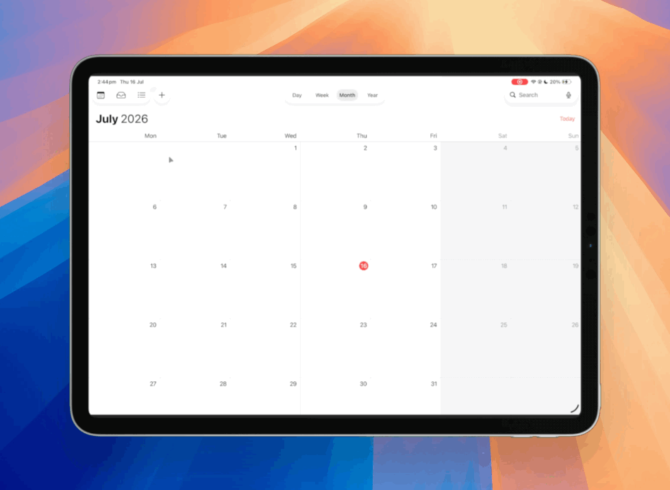 Ensure the "Matora" calendar is turned on in your Calendars App